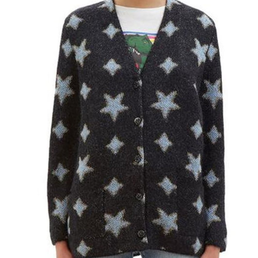 SAINT LAURENT MOHAIR STAR SWEATER SZ M